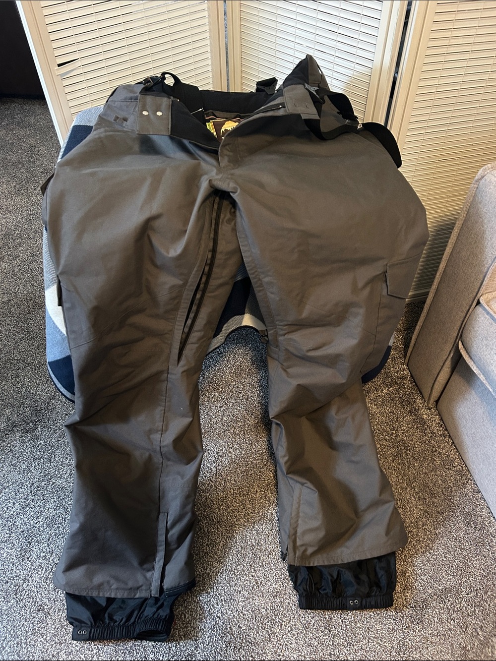 Burton Men's Dark Gray Cargo Snow Pants